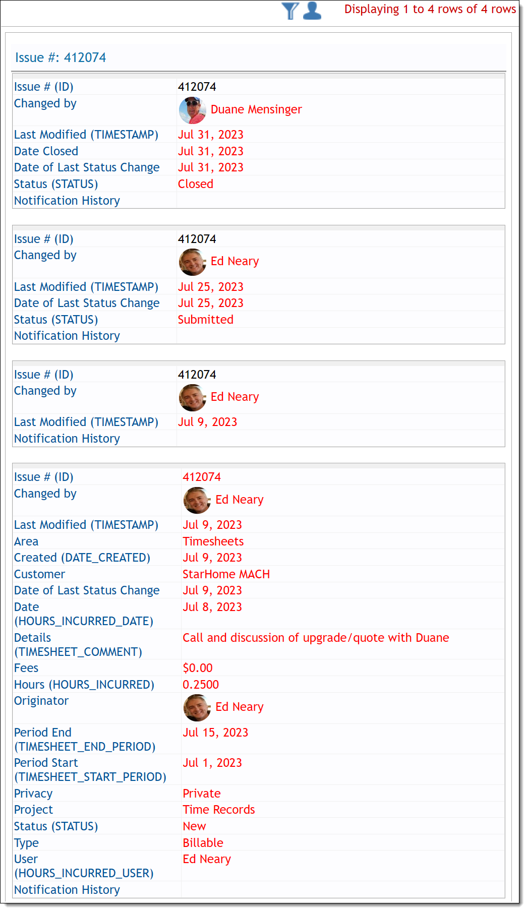 History Reports - Product Documentation