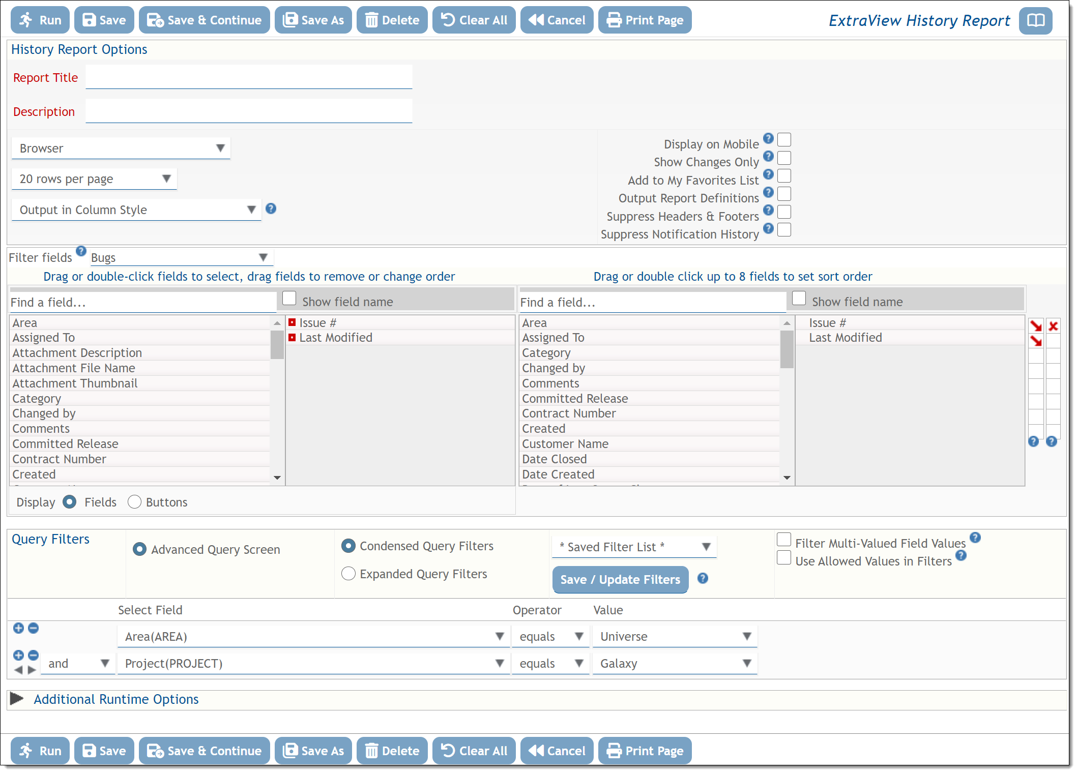 History Reports - Product Documentation